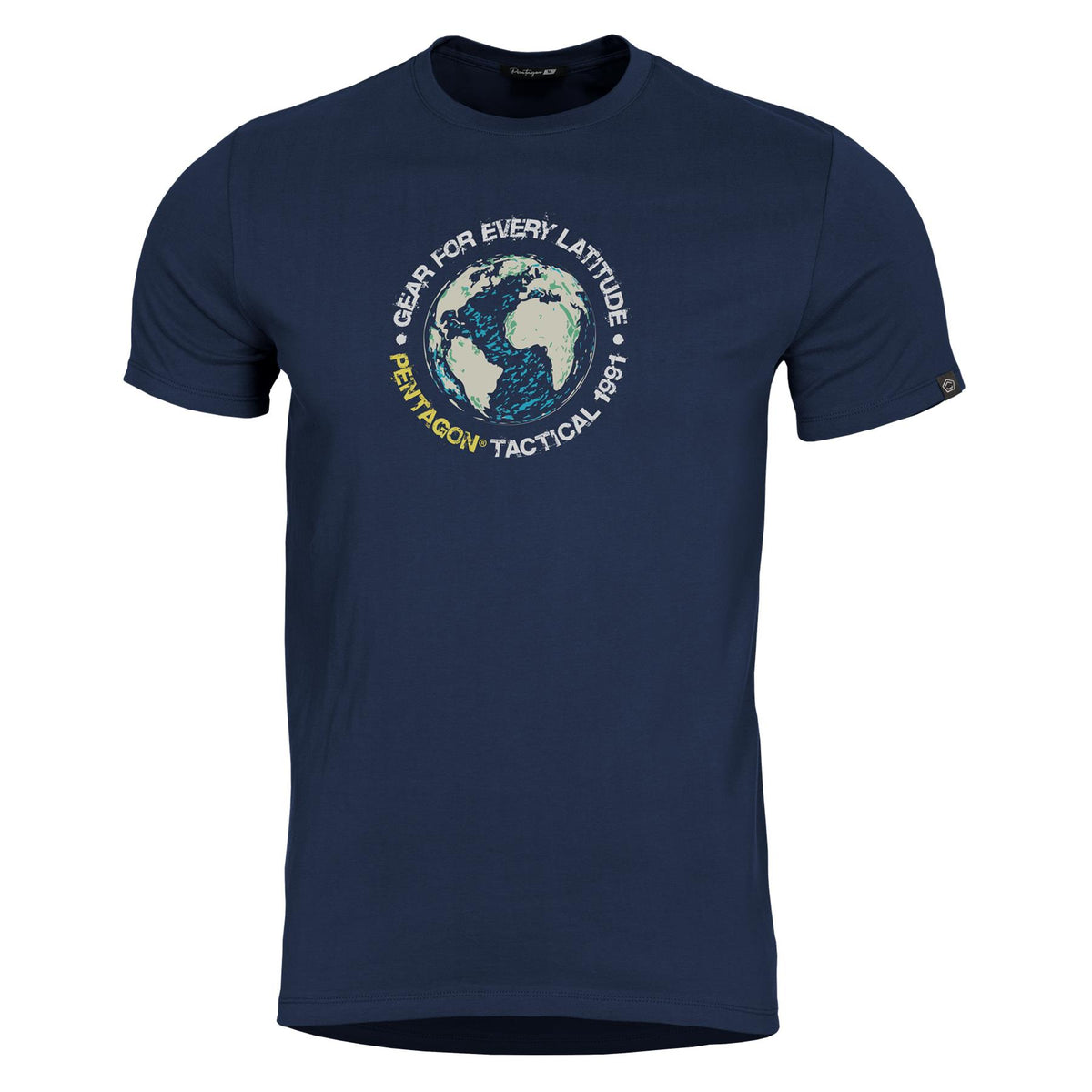 Pentagon Globe men's short-sleeve t-shirt, midnight blue