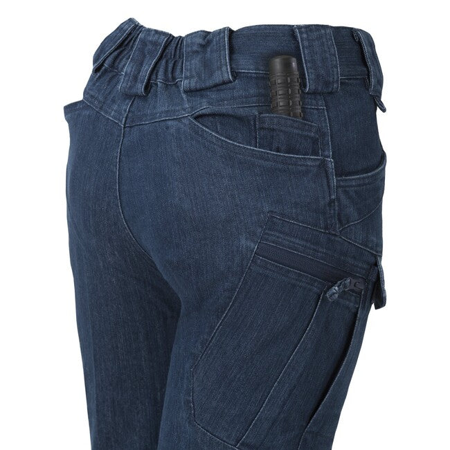 Helikon-Tex Women's UTP Resized Urban Tactical Pants, Denim Stretch, Navy Blue