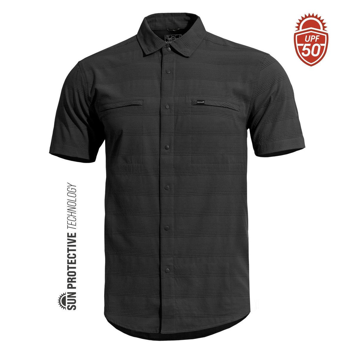 Pentagon Ripple short-sleeve shirt, black