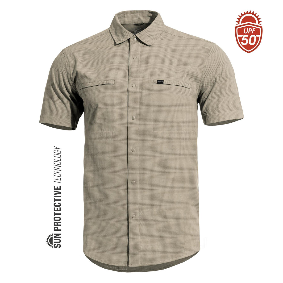 Pentagon Ripple Sunproof Shirt, Khaki