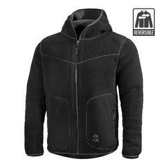Pentagon Ianos Sherpa men's reversible fleece jacket, black/grey