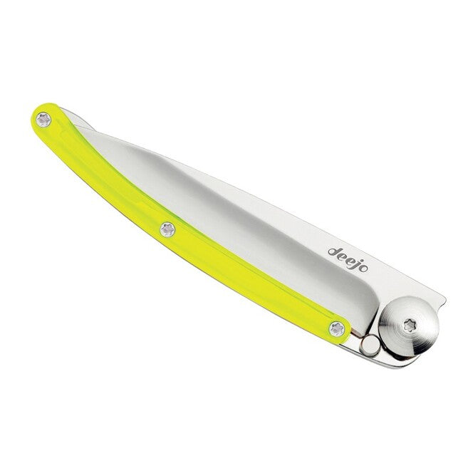 Deejo Folding Knife, Yellow
