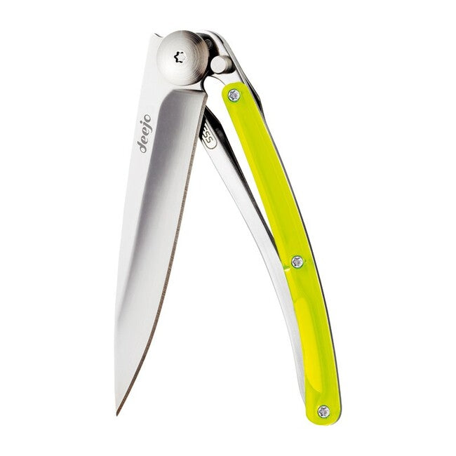 Deejo Folding Knife, Yellow