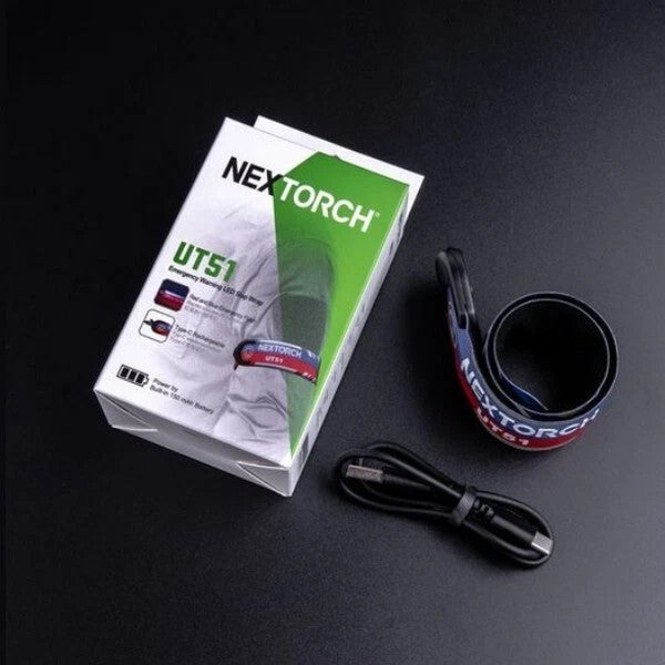 NexTorch UT51 Flashing Safety Tape, Red-Blue