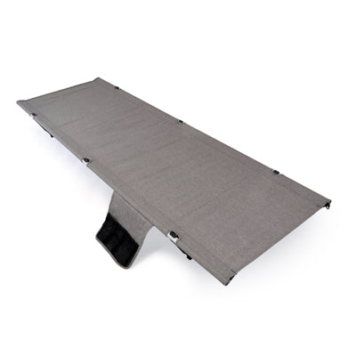 BasicNature Camping Bed Elevated 190 cm, Grey
