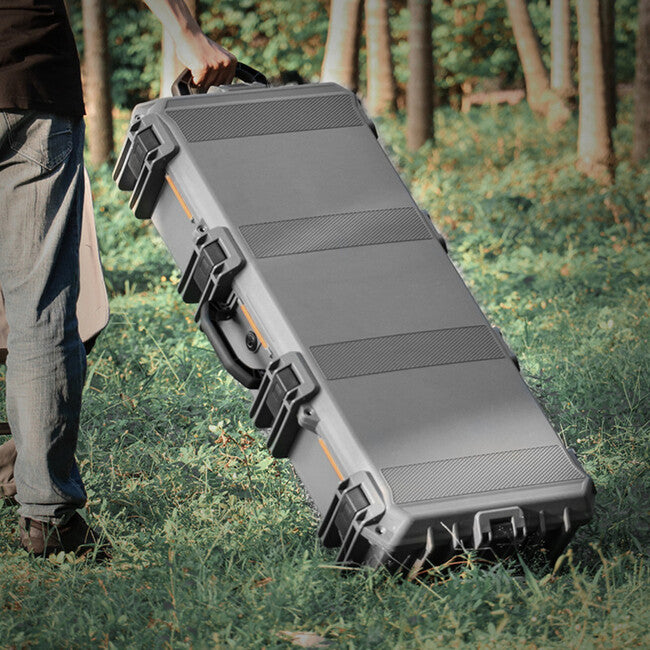 Leguon Bastion Tactical Waterproof Impact-Resistant Gun Case with Wheels and Safety Locks, Black