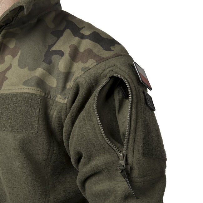 Helikon-Tex Infantry Fleece Jacket, Black Woodland, 330g/m2