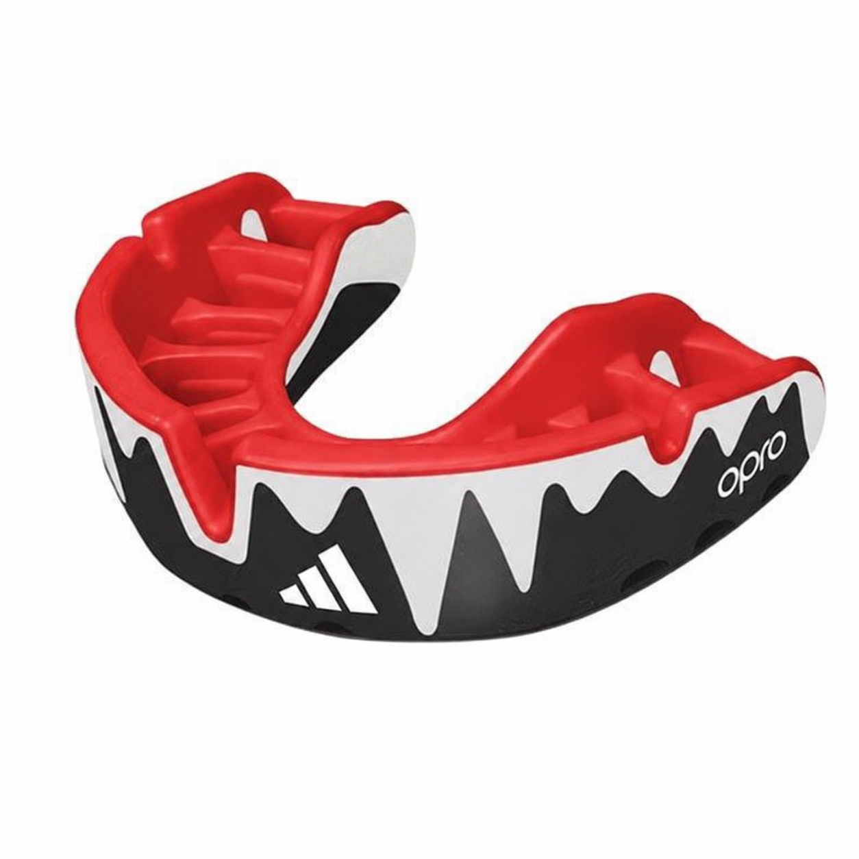 Adidas Opro Platinum Mouthguard, Red-Black-White
