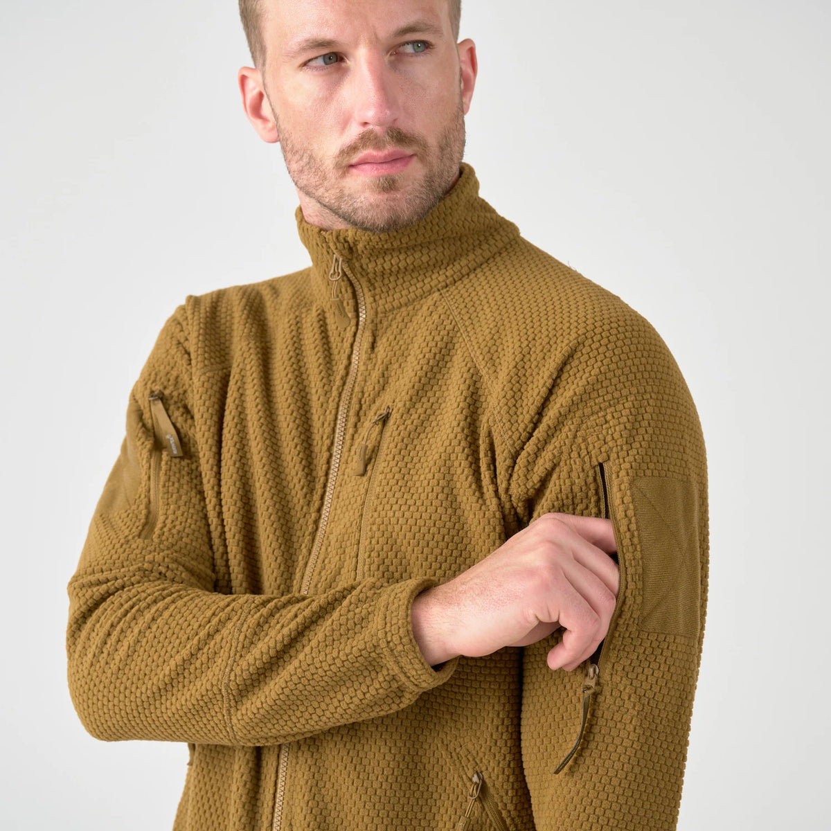 Helikon-Tex Alpha Tactical flisová bunda 630g, shadow grey – detail 4