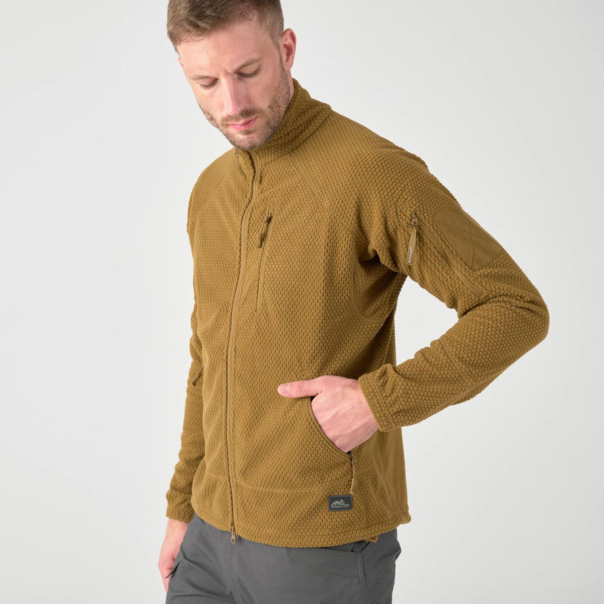 Helikon-Tex Alpha Tactical flisová bunda, coyote – detail 5