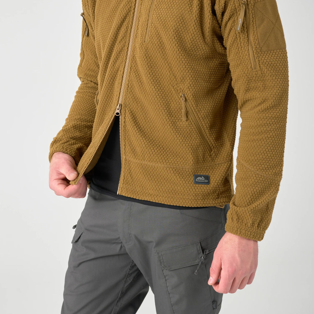 Helikon-Tex Alpha Tactical flisová bunda 630g, shadow grey – detail 7