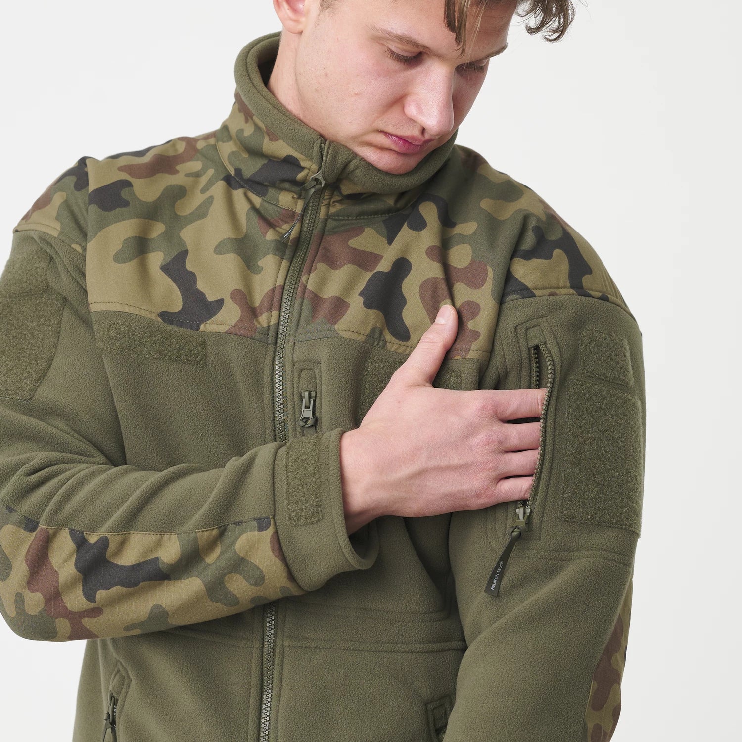 Helikon-Tex Infantry flisová bunda, čierna woodland, 330g/m2 – detail 5