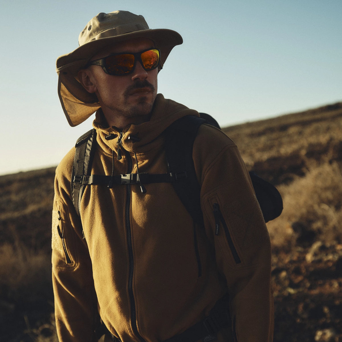 Helikon-Tex PATRIOT mikina Double Fleece, Olive Green – v použití 2