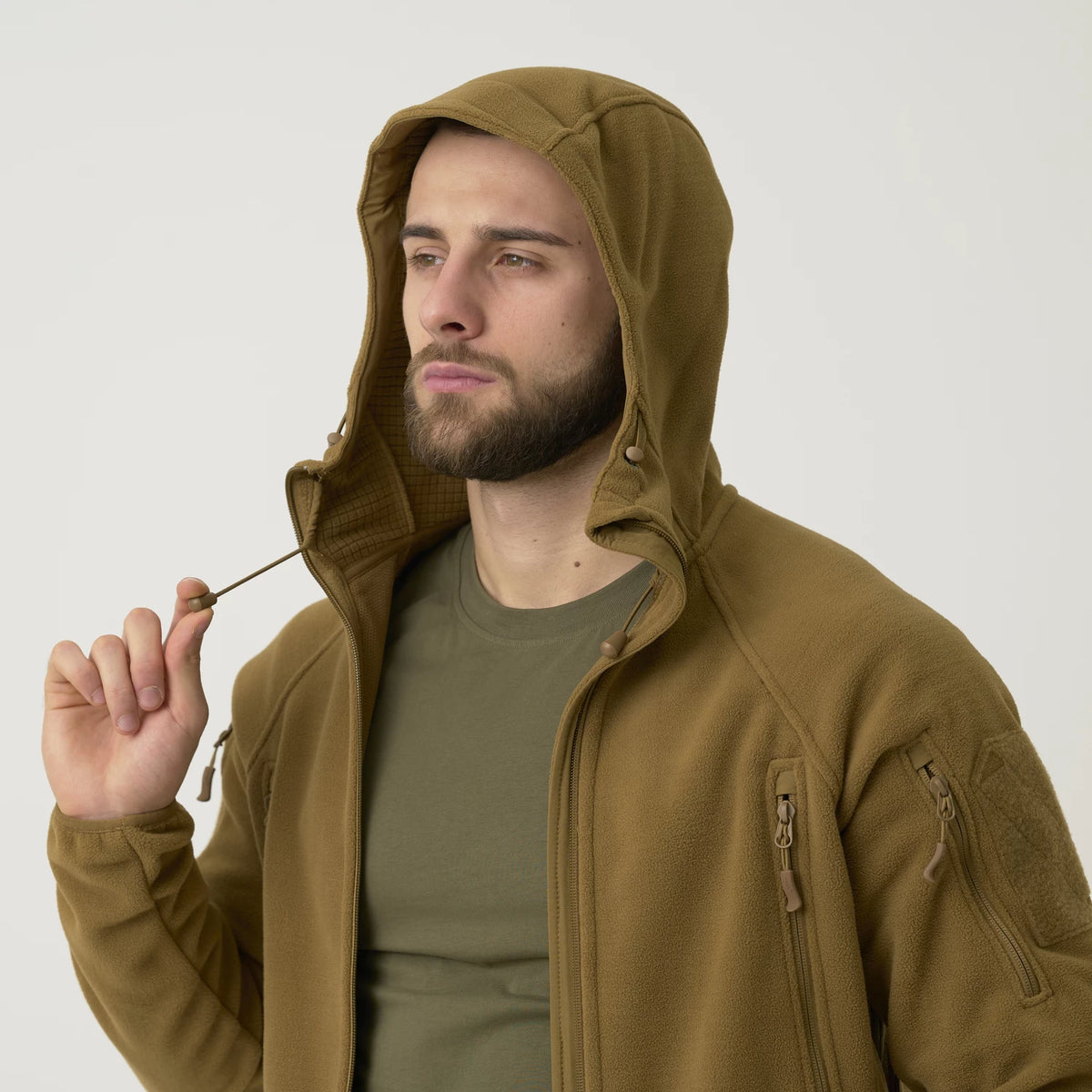 Helikon-Tex Patriot Mk 2 Hybrid Fleece mikina, Coyote – detail 4