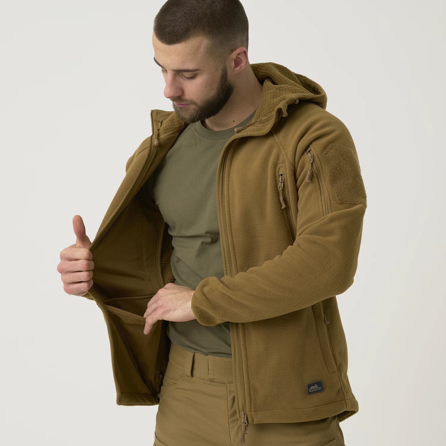 Helikon-Tex Patriot Mk 2 Hybrid Fleece mikina, Coyote – detail 5