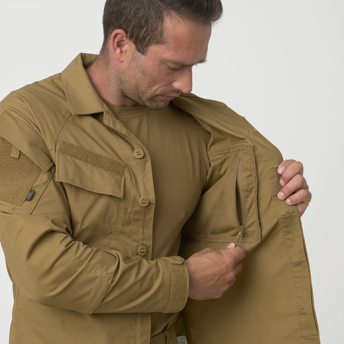 Helikon-Tex Raid blúza Ripstop, US Woodland – detail 7