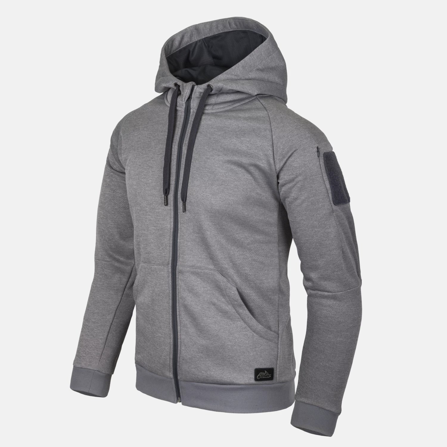 Helikon-Tex URBAN TACTICAL HOODIE mikina FullZip, Melange Grey – detail