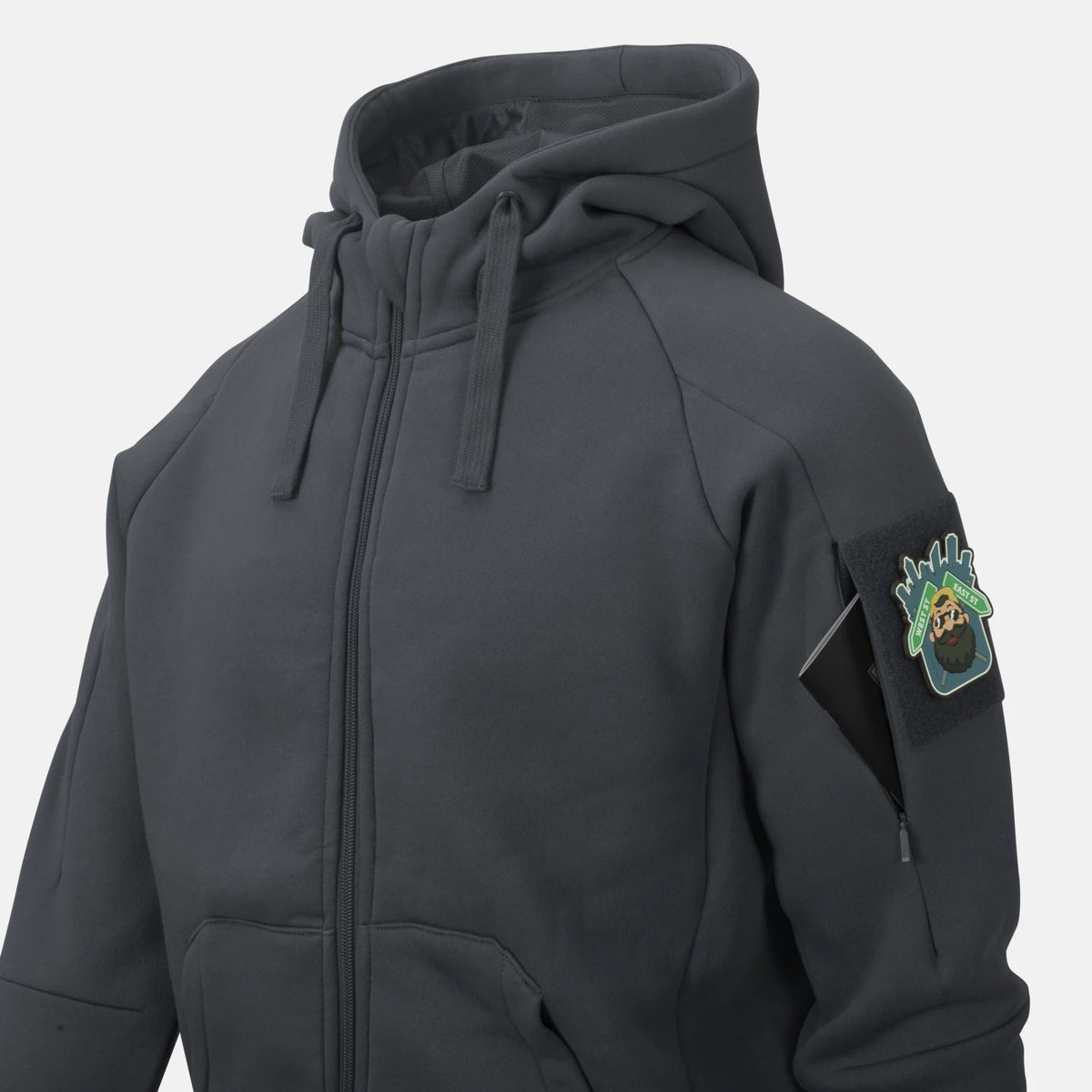 Helikon-Tex mestská mikina taktická FullZip, Green – detail 5
