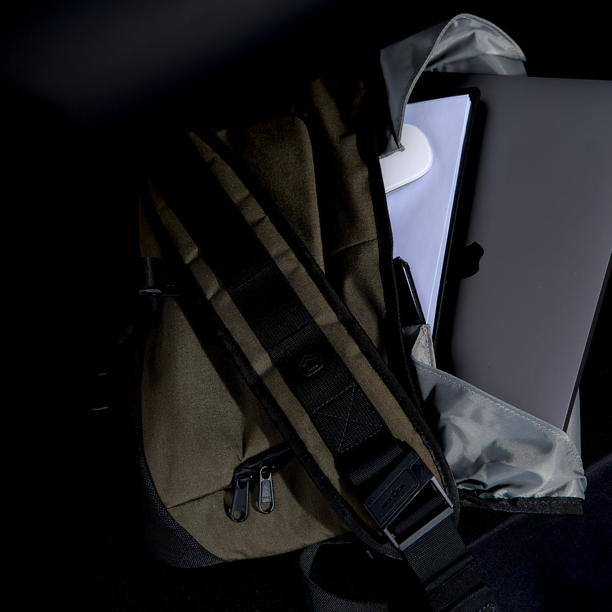 Pentagon Consul Side Messenger Bag, Dark Grey