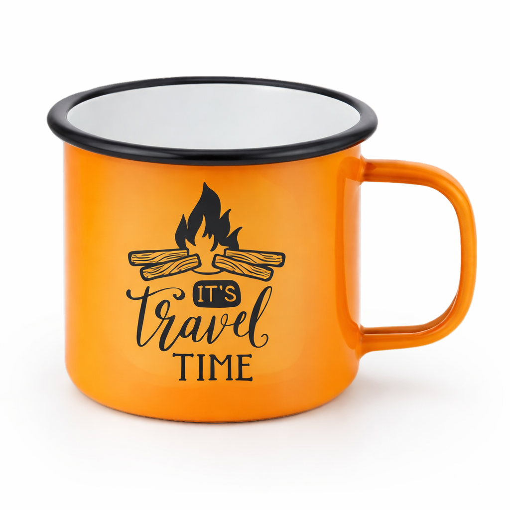 WARAGOD It's Travel Time Outdoor Cup, Orange, 355ml