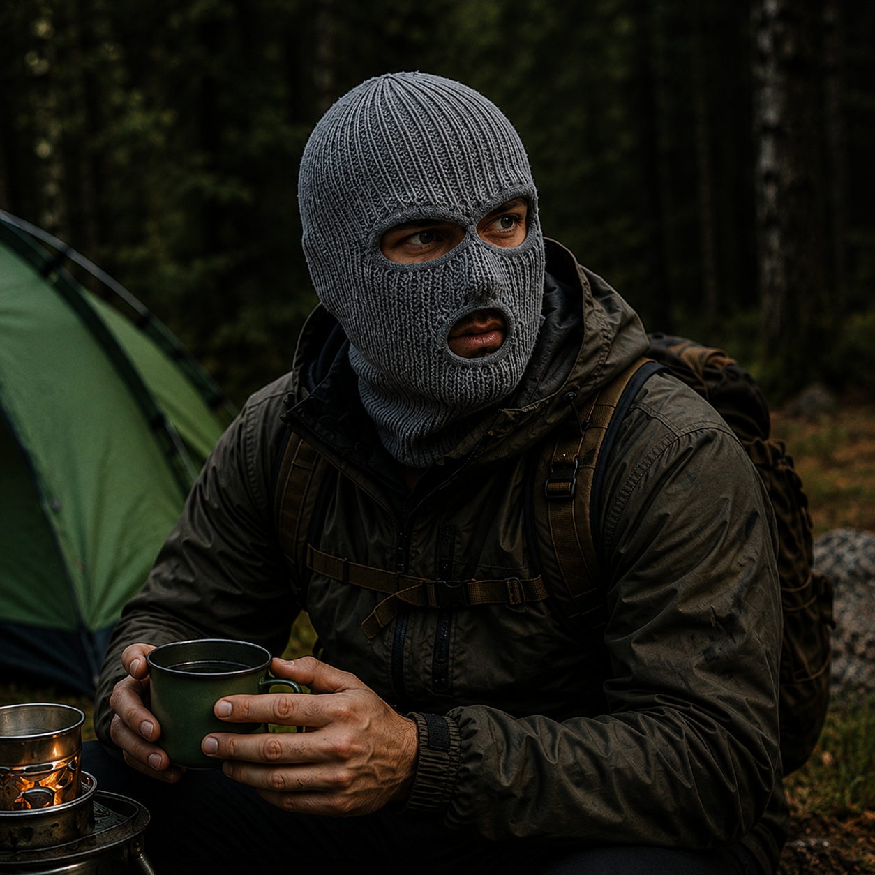 WARAGOD Isvik kučma s 3 odprtinami, siva