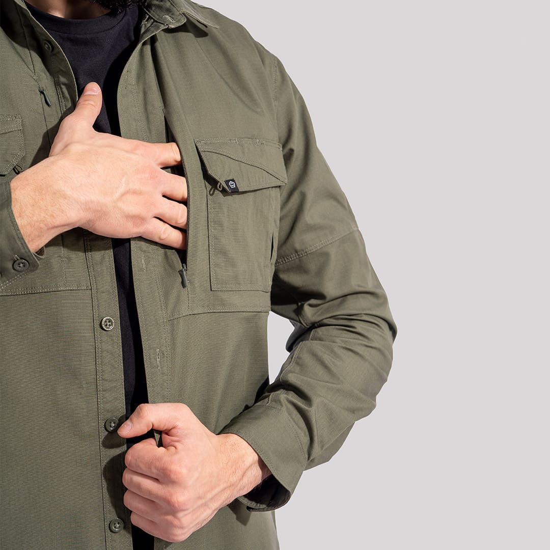 Pentagon Πλάτο Tactical Πουκάμισο, Camo Green