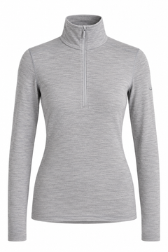 Icebreaker 260 Oasis women's thermal zip sweatshirt, light grey