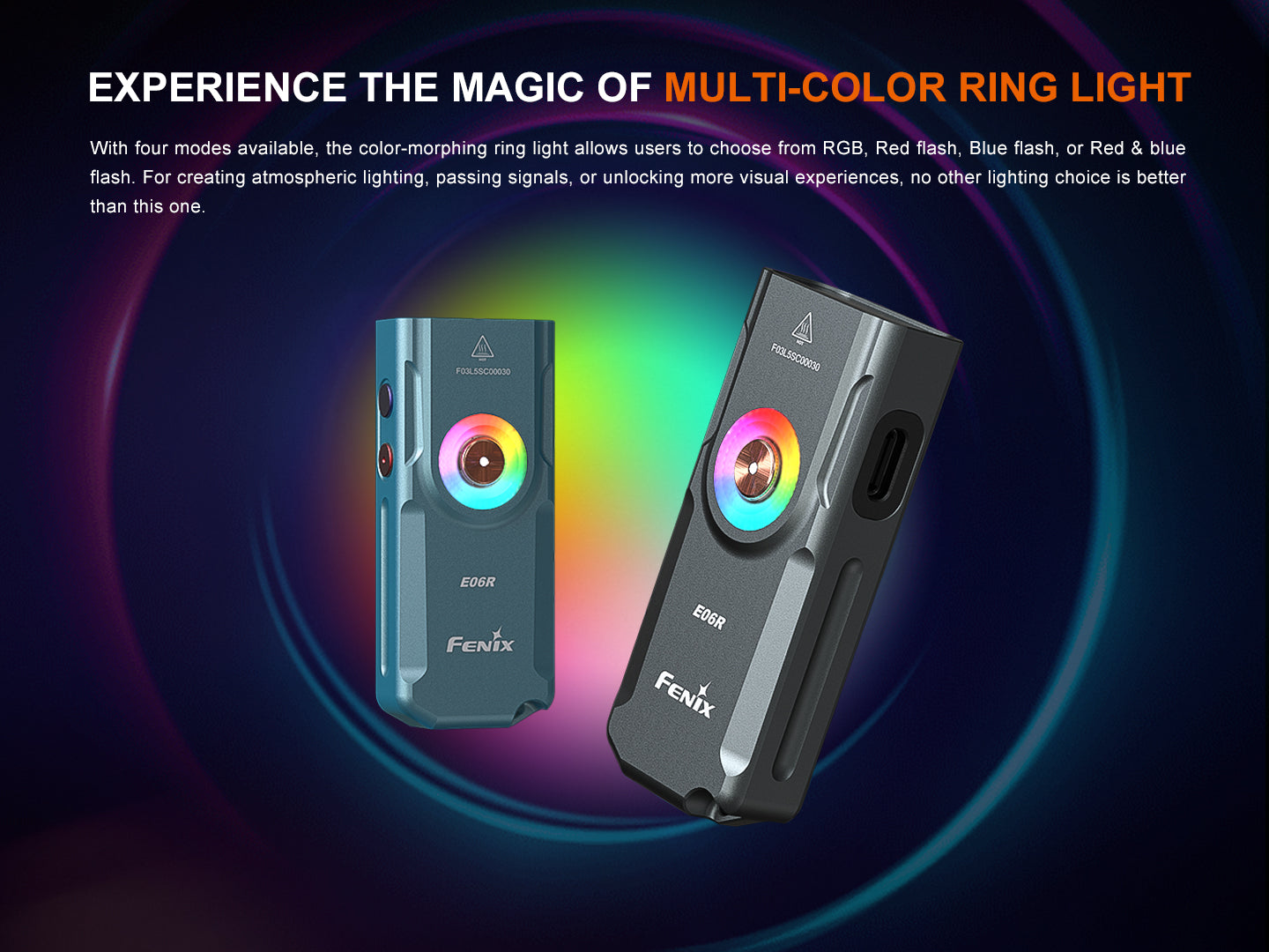 Fenix E06R nabíjateľná baterka, graffiti