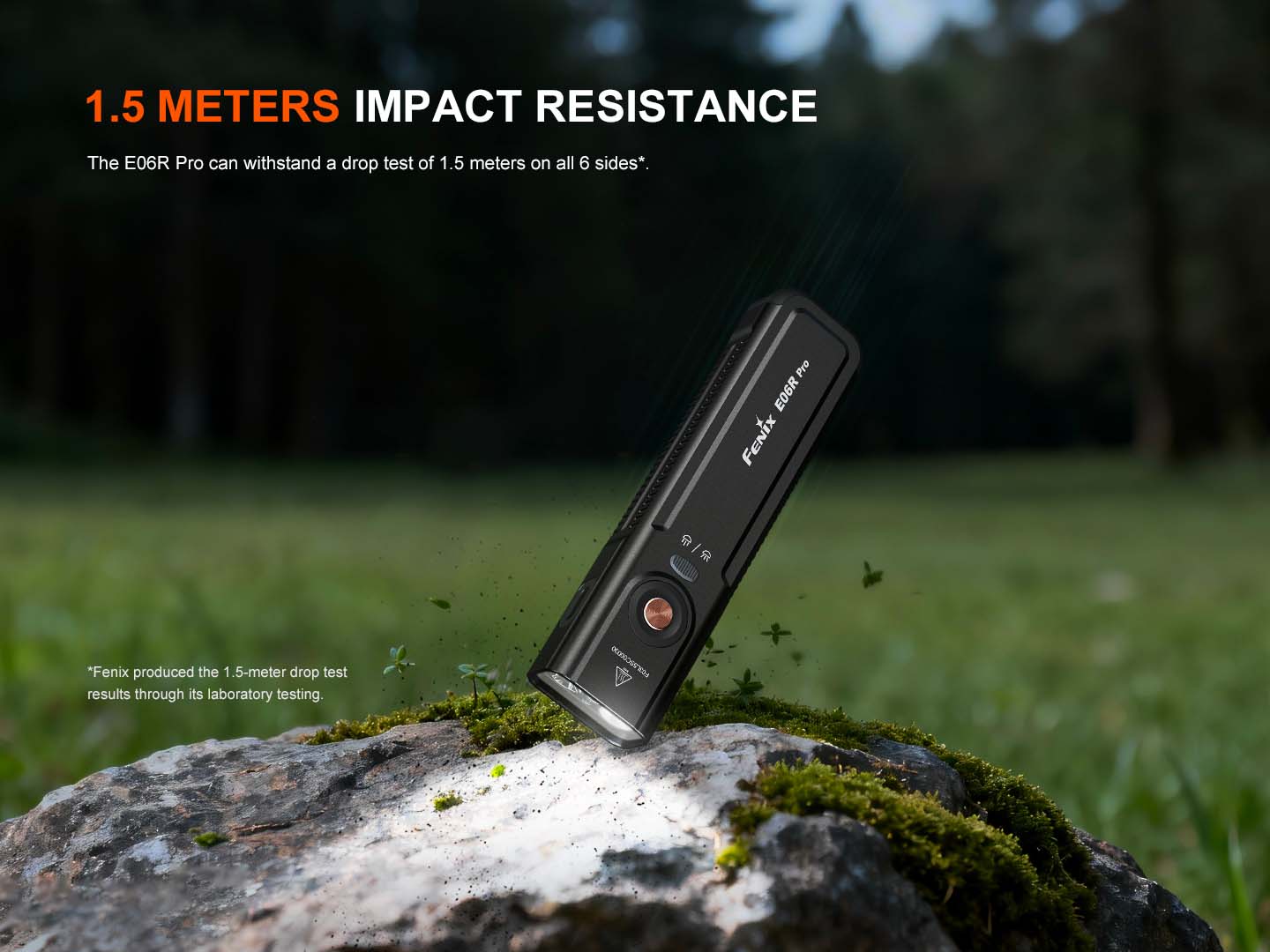 Fenix E06R PRO nabíjateľná EDC baterka, čierna