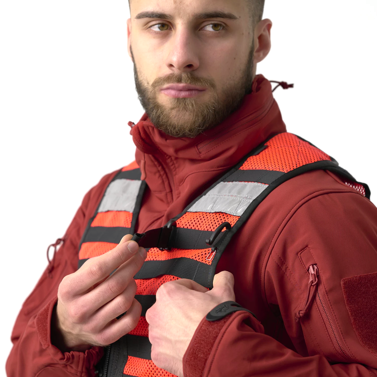 Helikon-Tex SAR taktická vesta, fluorescenčná červená
