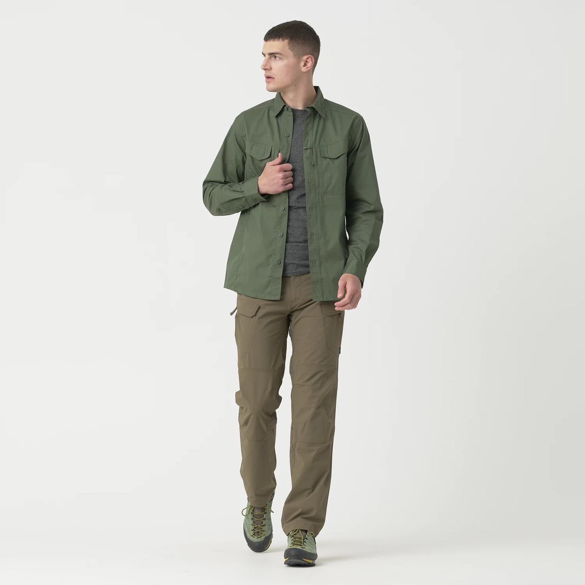 Helikon-Tex DEFENDER Mk2 košeľa s dlhým rukávom PolyCotton Ripstop, čierna – detail 1