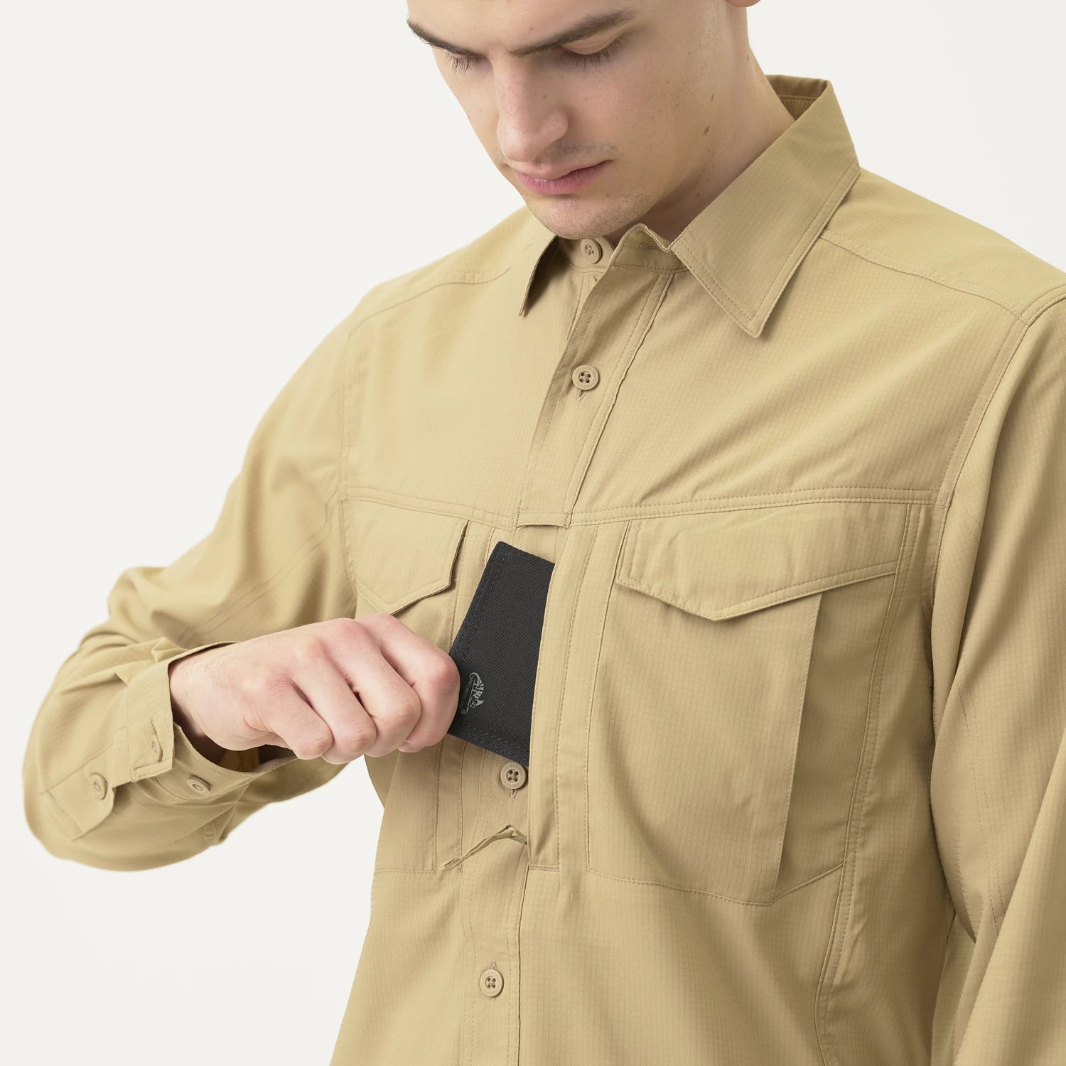 Helikon-Tex DEFENDER Mk2 košeľa Tropical, Silver Mink – detail 3