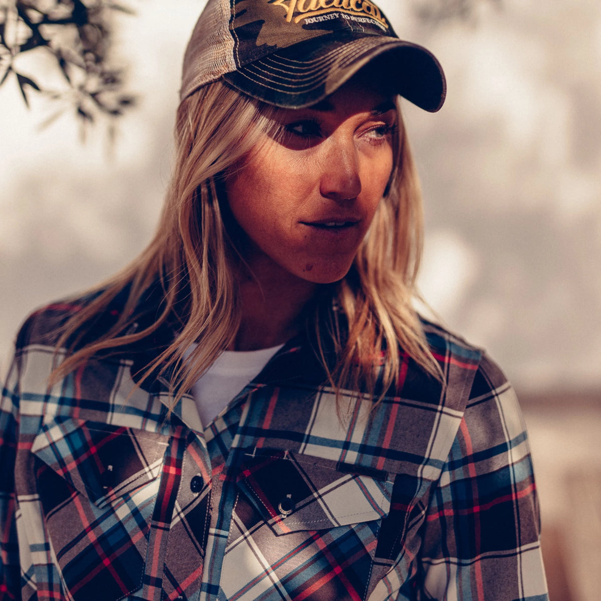 Helikon-Tex Marigold košeľa dámska - Foggy Meadow Plaid – v použití 3