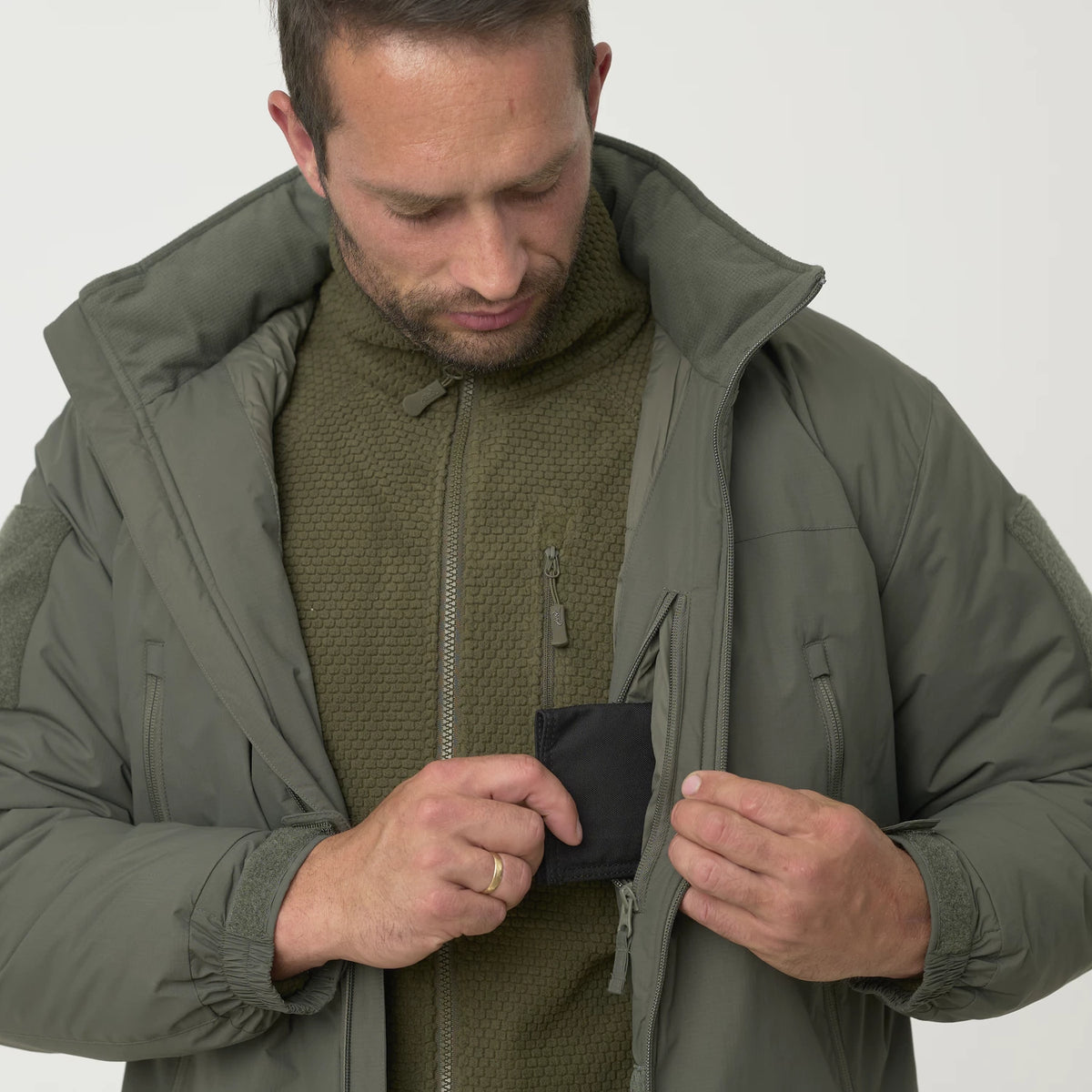 Helikon-Tex LEVEL 7 ľahká zimná bunda Climashield Apex 100g, Alpha Green – detail 6