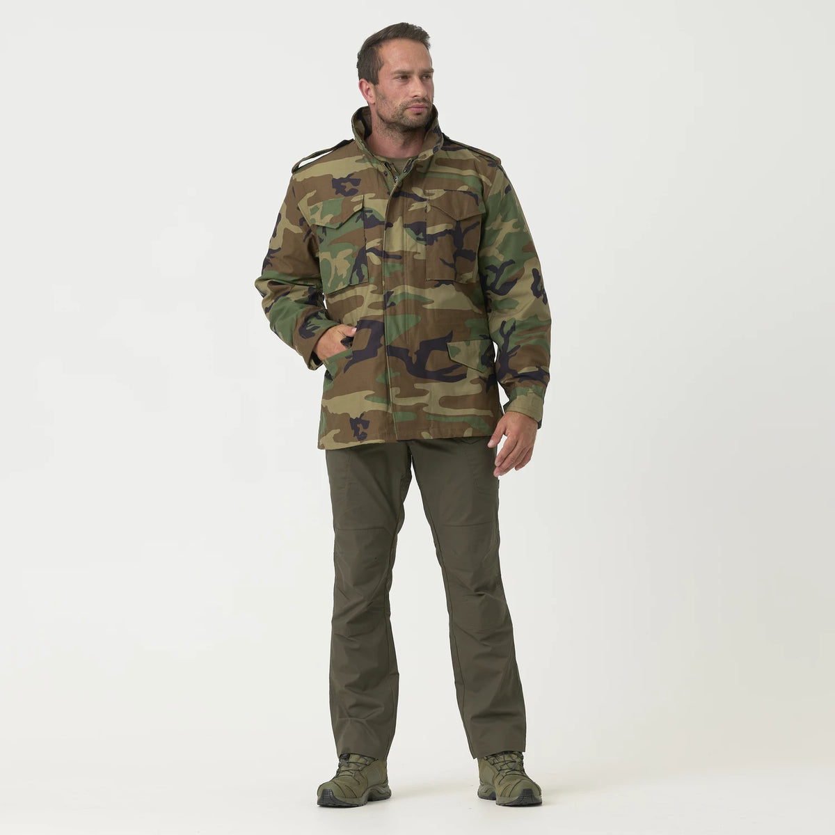 Helikon-Tex M65 bunda NyCo Sateen, čierna – detail 1