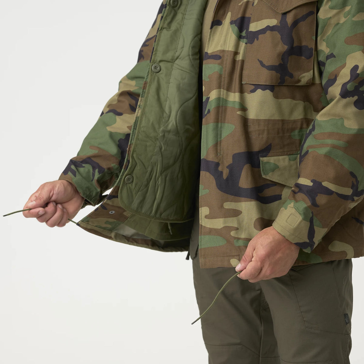 Helikon-Tex M65 bunda NyCo Sateen, US Woodland – detail 4