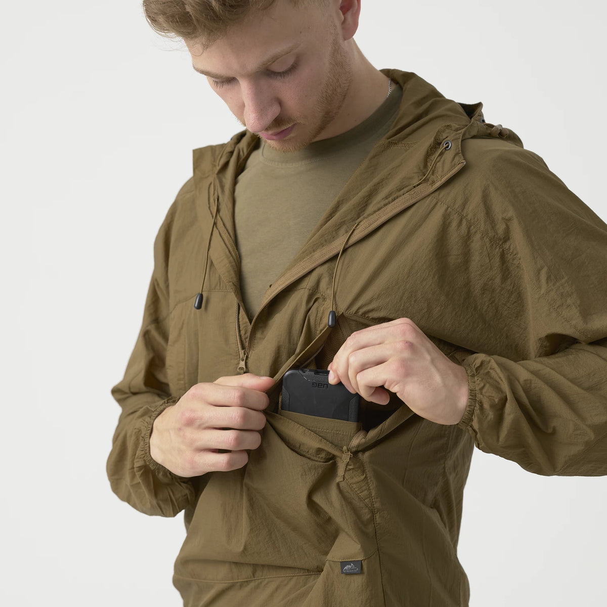 Helikon-Tex WINDRUNNER vetrovka WindPack Nylon, Alpha Green – detail 3