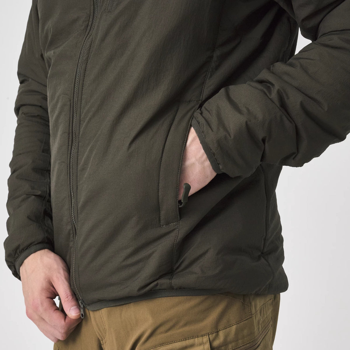 Helikon-Tex WOLFHOUND bunda s kapucňou Climashield Apex, US Woodland – detail 4