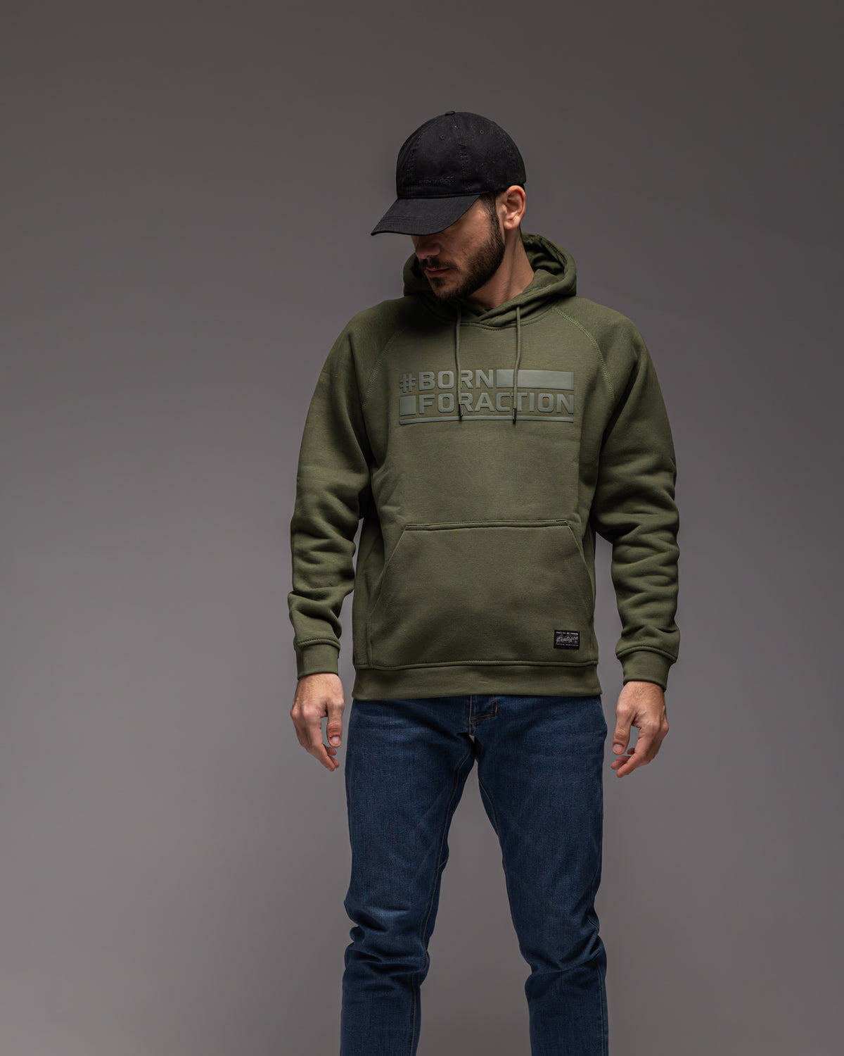 Pentagon Born For Action Hoodie, Black