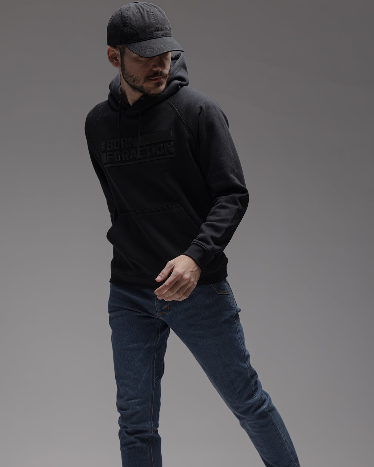 Pentagon Born For Action Hoodie, Black