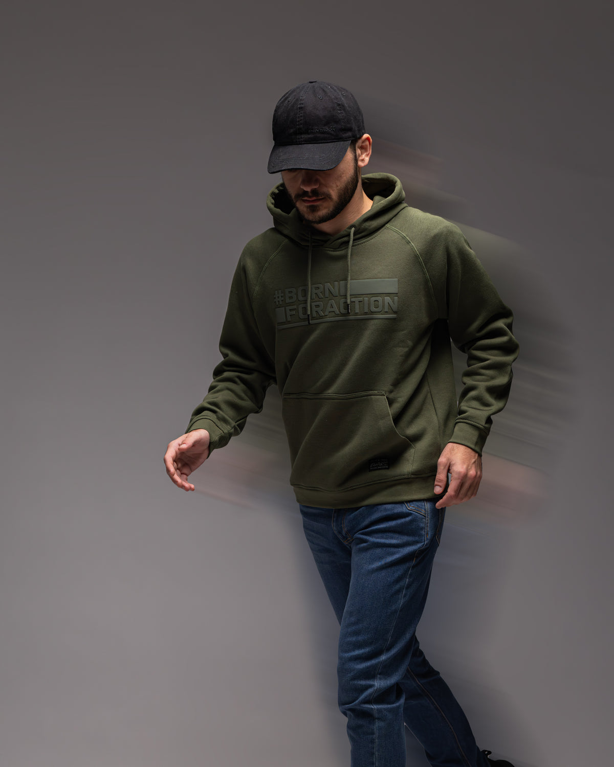 Pentagon Born For Action Hoodie, Black