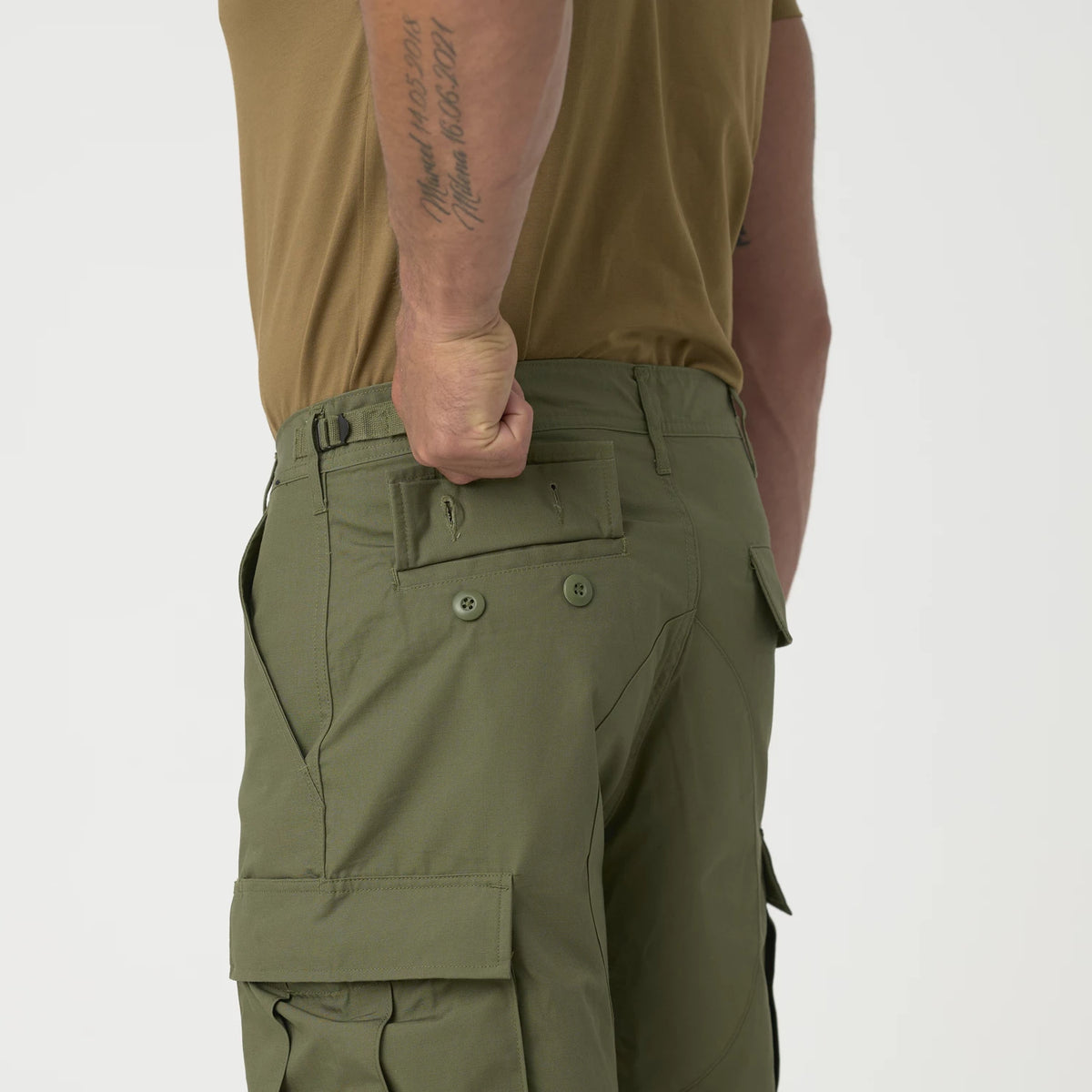 Helikon-Tex BDU krátke nohavice PolyCotton Ripstop, US Woodland – detail 5