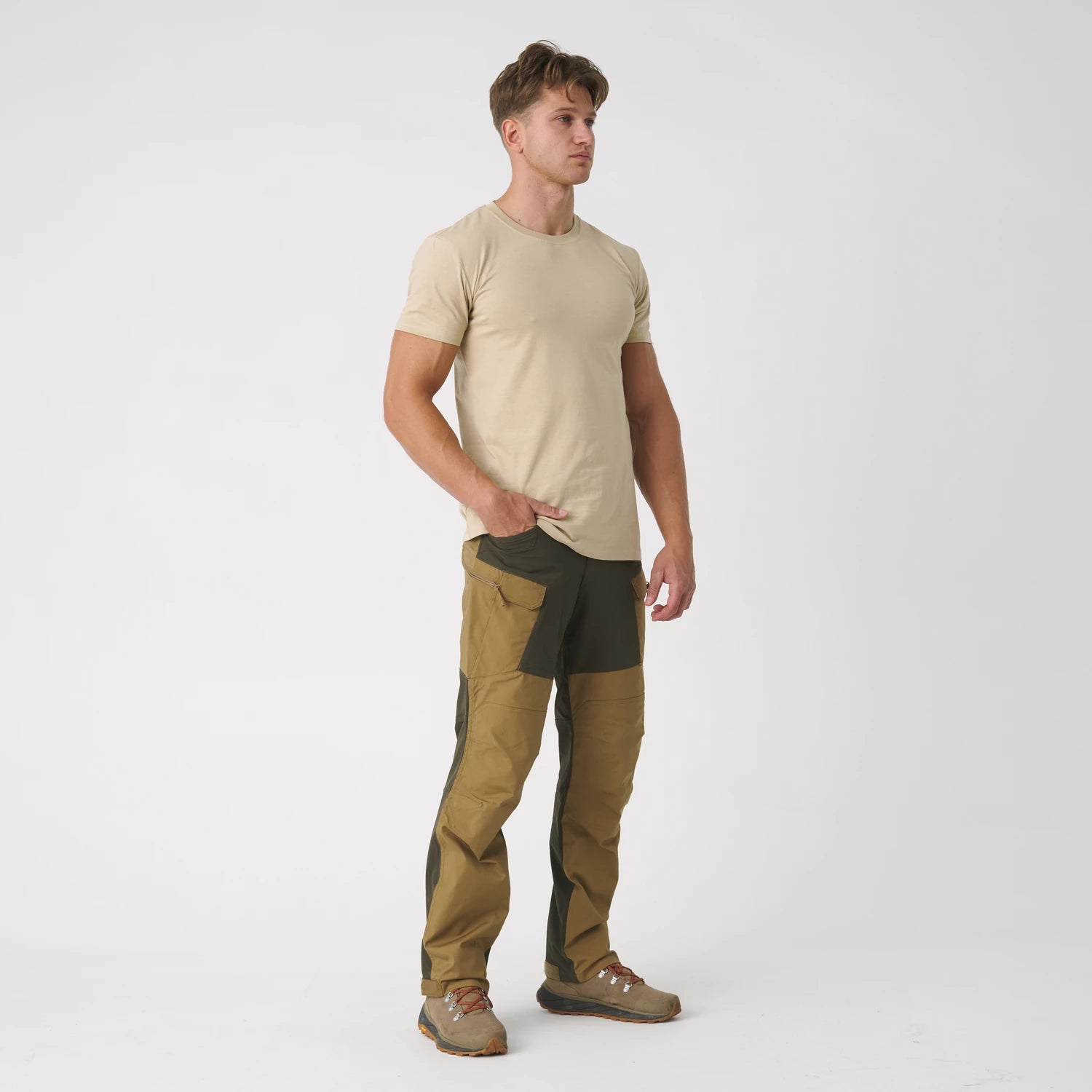 Helikon-Tex HYBRID OUTBACK nohavice Dura Canvas DuraCanvas, Coyote – detail 1