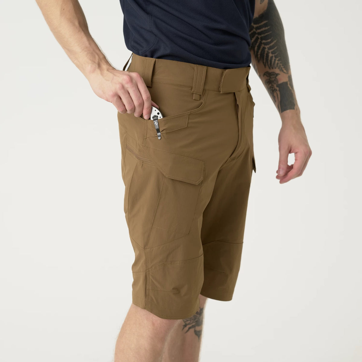 Helikon-Tex OTS 11" šortky VersaStretch taktické outdoorové Versa Stretch Lite, Taiga Green – detail 6