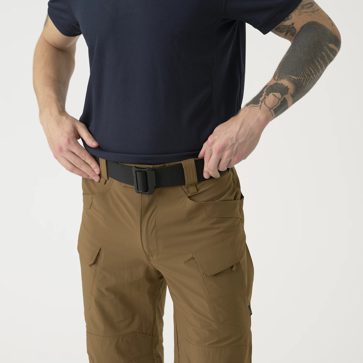 Helikon-Tex OTS 11" šortky VersaStrecth taktické outdoorové Versa Stretch Lite Strecth, Ash Grey / Black – detail 15