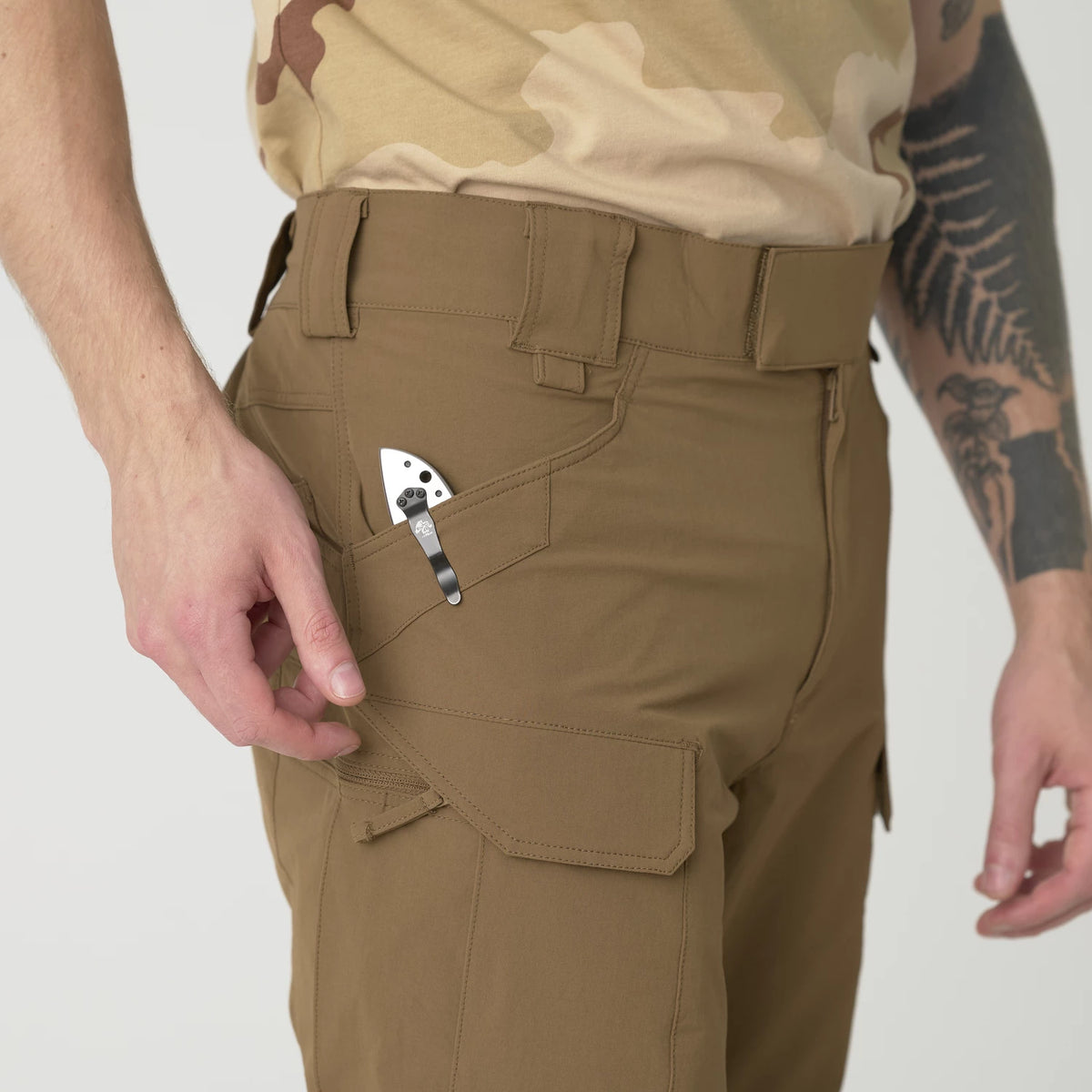 Helikon-Tex OTP nohavice VersaStretch taktické Outdoorové Versa Stretch, PenCott WildWood™ – detail 10