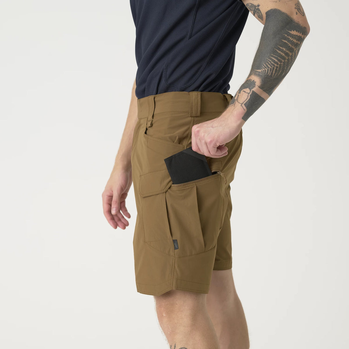 Helikon-Tex OTS 8.5" šortky VersaStretch taktické outdoorové Versa Stretch Lite, Crimson Sky / Black – detail 5