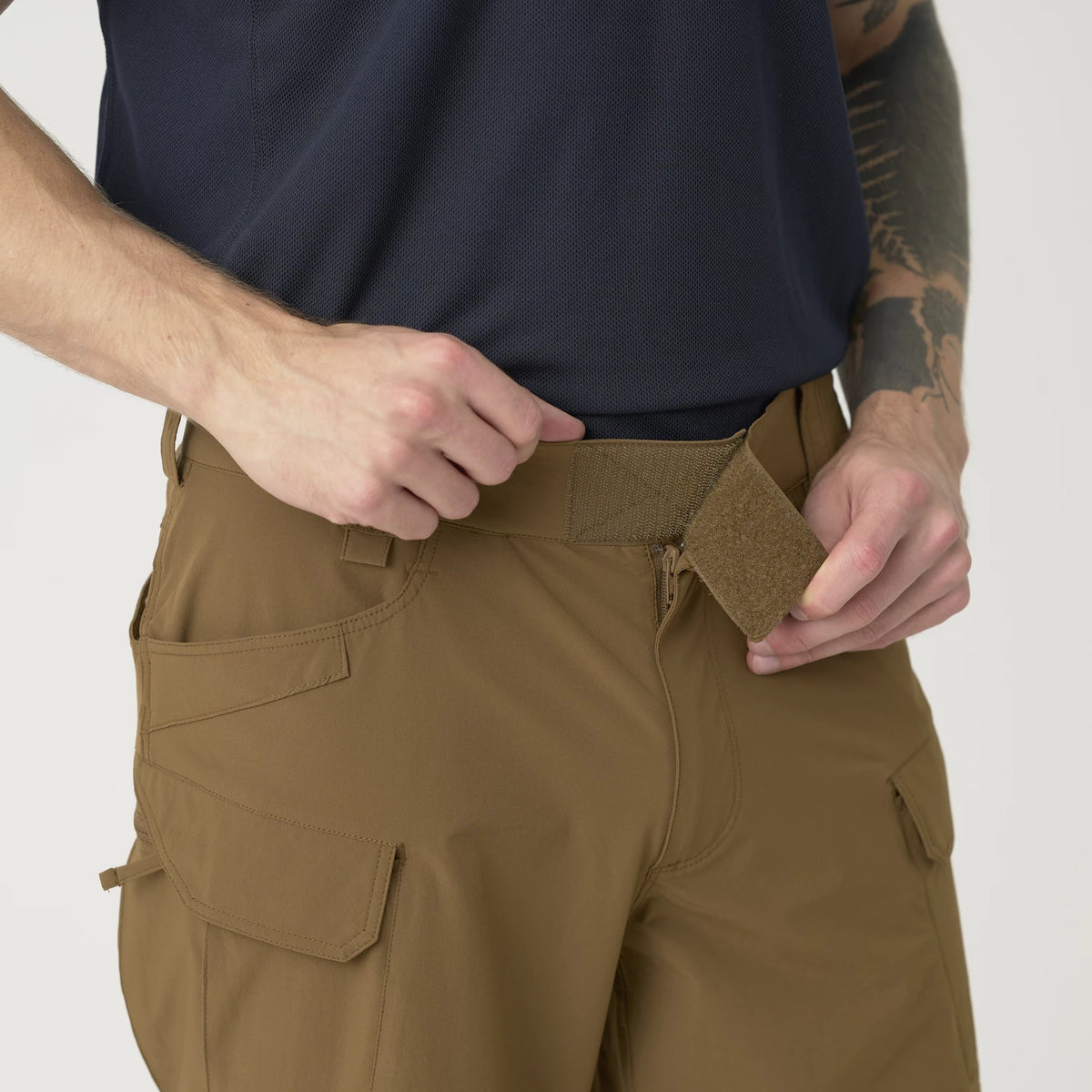 Helikon-Tex OTS 8.5" šortky VersaStretch taktické outdoorové Versa Stretch Lite, Crimson Sky / Black – detail 9