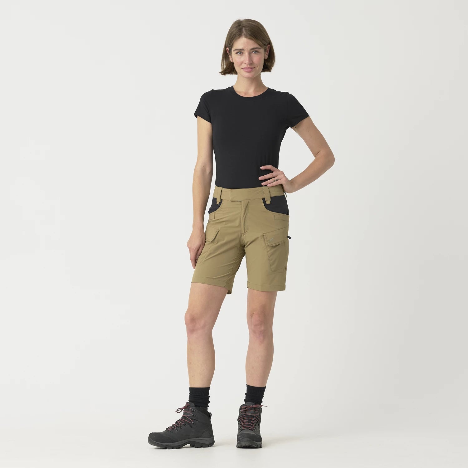 Helikon-Tex OTP 8,5" dámske krátke nohavice, Black / Shadow Grey – detail 1
