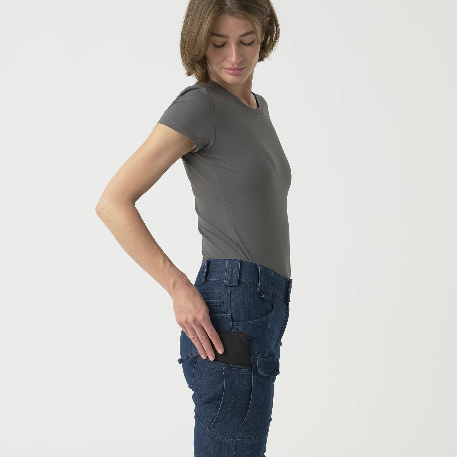 Helikon-Tex UTP Resized mestné nohavice taktické dámske Denim Stretch Mestské, Marine Blue – detail 5